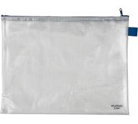 VELOFLEX 2704000 - Pochette à fermeture éclair DIN A4 Pochette à fermeture éclair pour documents, PVC renforcé, transparent, 1 pièce