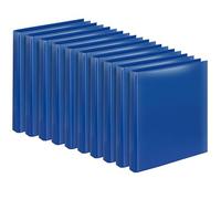 VELOFLEX 4143154-10 - Classeur de présentation VELODUR, 10 anneaux DIN A4, mécanisme à 4 anneaux, classeur à anneaux bleu