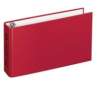 VELOFLEX 4168321 - Classeur bancaire DIN A6, Classeur, Classeur à anneaux pour extraits de compte, Mécanisme à 2 anneaux, hauteur de remplissage 30 mm, avec serre-livres, rouge, 1 pièce