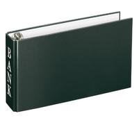 VELOFLEX 4168380 - Classeur bancaire DIN A6, Classeur, Classeur à anneaux pour extraits de compte, Mécanisme à 2 anneaux, hauteur de remplissage 30 mm, avec serre-livres, noir, 1 pièce
