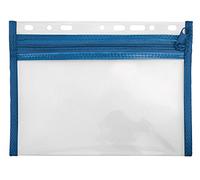 VELOFLEX 4350050 - Pochette porte-documents avec fermeture à glissière, 1 pièce, DIN A5, classé, bleu, VELOBAG XXS, pochette avec fermeture à glissière