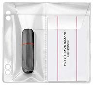 Veloflex 4377100 Lot de 100 étuis à clés USB en PVC Transparent 10 x 10 cm