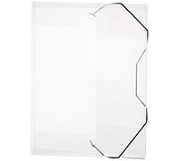 VELOFLEX 4443290 - Boîte de classement, DIN A4, film PP transparent, avec élastique, boîte à documents, boîte à cahiers, incolore