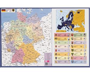 VELOFLEX 4674000 - Sous-main antidérapant, lavable, avec film de protection antireflet transparent, 40 x 60cm, 1 pièce