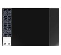 Veloflex 4680280 Sous-main Velocolor Classic, 40 x 60 cm, noir | Avec calendrier et poches latérales, film de protection transparent antireflet, antidérapant et lavable
