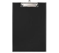VELOFLEX 4814080 - Ecritoire DIN A4, film PVC, avec pince spéciale, œillet de suspension, pochette transparente, noir, 1 pièce