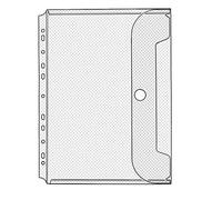 VELOFLEX 5342100 - Pochette porte-documents Crystal, 1 pièce, DIN A4, Pochette porte-documents avec fermeture velcro, PP, transparent