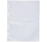 VELOFLEX 5347500 - Pochettes photo DIN A4, pochettes transparentes pour photos, pochettes collector, pour 4 photos de taille 13 x 18 cm horizontal, 5 pièces