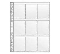 VELOFLEX 5349010 - Lot de 10 pochettes DIN A4 - Avec 9 poches pour cartes à collectionner - Transparent - En polypropylène - 140 microns