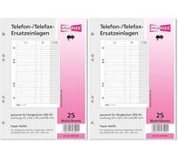 VELOFLEX 5359000 - Carton de rechange DIN A5, avec 25 feuilles, pour annuaires téléphoniques (Lot de 2)