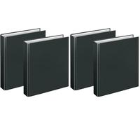 VELOFLEX A115108 - Classeur à anneaux Basic, DIN A5, 2 pièces, noir, hauteur de remplissage 25 mm, classeur à anneaux avec mécanisme à 2 anneaux (Lot de 2)