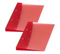 VELOFLEX A115142 - Classeur à anneaux Diamond, DIN A5, 2 pièces, rouge, hauteur de remplissage 20 mm, classeur à anneaux avec 2 anneaux mécaniques