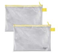 VELOFLEX A270500 - Pochette à fermeture éclair DIN A5, 2 pièces, 250 x 180 mm, pochette pour documents en PVC renforcé de tissu