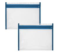 VELOFLEX A435405 - Pochette porte-documents avec fermeture à glissière, 2 pièces, DIN A4, classé, bleu, VELOBAG XS, pochette avec fermeture à glissière
