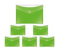 VELOFLEX A455014 - Pochette porte-documents Velocolor, 6 pièces, DIN A5, vert, pochette porte-documents en film PP