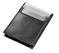 VELOFLEX - Boîte de rangement VELOBAG format A4, noire | En film PP, remplissage 40 mm, fermeture à scratch et passants pour sangle, adapté aux chemises à anneaux et documents