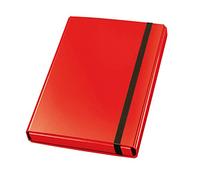 VELOFLEX - Boîte de rangement VELOCOLOR format A4 avec élastique, rouge | En carton pelliculé brillant, hauteur de remplissage de 40 mm, avec 3 rabats intérieurs, dos rainuré, 23 x 32 cm