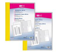 VELOFLEX - Chemises à rabats DIN A4 en PVC, jaune, lot de 2
