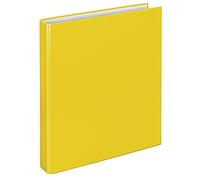 VELOFLEX 1141010 - Classeur à anneaux Basic, DIN A4, 1 unité, jaune, hauteur de remplissage 25 mm, classeur à anneaux avec mécanisme à 2 anneaux