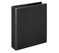 VELOFLEX - Classeur à anneaux Comfort A5 avec mécanisme 2 anneaux, noir | PVC, 194 x 230 x 38 mm, hauteur de remplissage de 25 mm pour environ 250 feuilles, pochette intérieure transparente