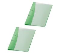 VELOFLEX - Classeurs Diamond A4, 2 anneaux, vert, 2 pièces | Face avant transparente, surface Diamond, hauteur de remplissage de 20 mm, pour environ 200 feuilles de papier de 80 g