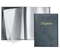 VELOFLEX 4401850 - Porte-revue DIN A4, carnet de notes, grain cuir, avec 10 pochettes, bleu