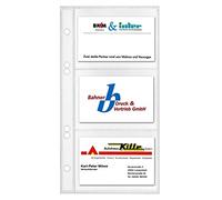 Veloflex Pochettes pour cartes de visite 11 x 21 cm Lot de 10 (Import Allemagne)