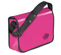 VELOFLEX Velocolor Sac à bandoulière en bâche de camion, avec poche pour téléphone portable, 2 compartiments pour stylos et poche de rangement, 1 pièce, Rose, Taille 38, Sac à bandoulière