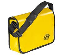 Veloflex Velocolor Sac à bandoulière en bâche de camion, avec poche pour téléphone portable, 2 compartiments pour stylos et poche de rangement, 1 pièce, jaune, Taille 38, Sac à bandoulière