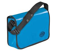 Veloflex Velocolor Sac à bandoulière en bâche de camion, avec poche pour téléphone portable, 2 compartiments pour stylos et poche de rangement, 1 pièce, bleu, Taille 38, Sac à bandoulière
