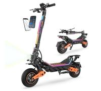 VELOFLOW La trottinette électrique adulte, batterie 23,4 Ah (autonomie 85 km), amortisseurs hydrauliques à bras (avant/arrière), propulsion double + 2 moteurs, pneus tout-terrain 12 pouces, montée 35°