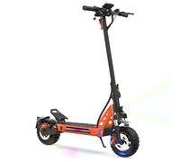 VELOFLOW Trottinette électrique, Pneu Tout-Terrain de 10 Pouces, Moteur Puissant de 500W, 6/10/15/25 km/h, autonomie de 45 km, Batterie de Grande capacité de 13 Ah, Triple Amortisseur à Ressort