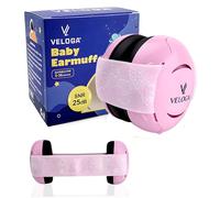VELOGA Cache-oreilles pour bébé de 0 à 36 mois, certifié CE et UKCA, protection auditive réglable et confortable pour le sommeil, les voyages et les événements bruyants (rose)