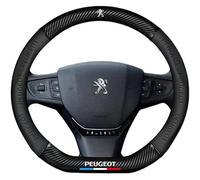 Voiture Couvre Volant pour Peugeot 508 2010-2018,Microfibre PU Cuir Protège-Volant Respirant Antidérapant Durable Voiture Protection Accessoires Housses Volant Voiture 37-38cm intérieur