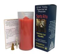 Velon Santa Rita Bougie renforcée avec prière pour demandes presque impossibles