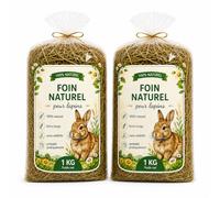 VELORA H&L Foin de Prairie 2 x 1 kg - 100% Naturel, Longs Brins, sans Additifs, Foin pour Lapins, Cochons d'Inde et Rongeurs, Récolte 2026