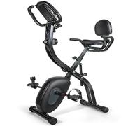 Vélos d'Appartement Extra Silencieux Vélo d'appartement pliable pour maison 2 en 1 avec Écran LCD, Résistance Variable (10 niveaux) avec bandes de résistance Pour l’Entraînement Cardio Capacité 160KG