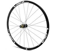 Vélos De Route 700C Roue Avant Frein À Disque Roue Arrière Axe Traversant 15x100mm/12x142mm Moyeux 24H pour Cassette 8/9/10/11/12 Vitesses(Black-Silver,Rear)