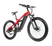 Vélos électriques PULUMA, Moteur 500W, Batterie 48V20AH, 45 KM/H, Shimano 9 Vitesses, 27,5 * 2,8 Pneu, Tout Suspendu, Rouge