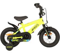 Vélos enfants AMIGO garçons Speeder 12 pouces 21,5 cm garçons frein à rétropédalage jaune/noir