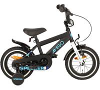 Vélos enfants AMIGO garçons Speeder 12 pouces 21,5 cm garçons frein à rétropédalage noir/bleu