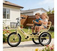 Vélos pour Enfants Tricycle pour Tout-Petits avec Cloche, Tricycle Sécurité Garçons Et Filles Cavalier, Vélo À 3 Roues À Hauteur Réglable avec Panier De Rangement Accessoires(Yellow,16in/38cm)