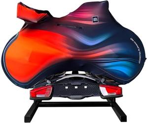 VELOSOCK Housse de vélo pour porte-bagages de voiture Motion Wave - Protection complète du vélo, facile à transporter, résistante à l'eau et durable - pour vélos de route