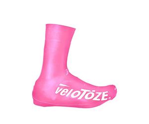 veloToze - Couvre-chaussures hauts 2.0, pour une utilisation avec des chaussures de vélo de route, rose (rose), X-Large