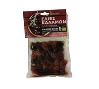 Velouitinos Olives Kalamon Grecques Bio - Olives Noires Naturelles avec Noyau | Lot de 3 x 180 g (Total 540 g)
