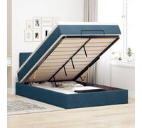 Velours doux et matelas ressorts ensachés rangement LED bleu 120x190cm