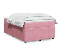Velours doux Ressorts ensachés Modèle standard Rose 120x200 cm | Sommier à lattes avec matelas rose 120x200 cm velours lit complet confortable surmatelas