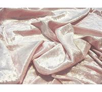 velours écrasé Tissu Matière - BÉBÉ ROSE - Rose, 1Mtr - 150cmx100cm