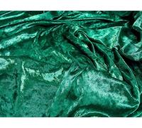 velours écrasé Tissu Matière - émeraude - Vert, 1Mtr - 150cmx100cm