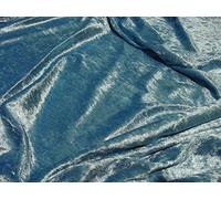 velours écrasé Tissu Matière - TURQUOISE - Turquoise, 10Mtr - 1000cmx150cm